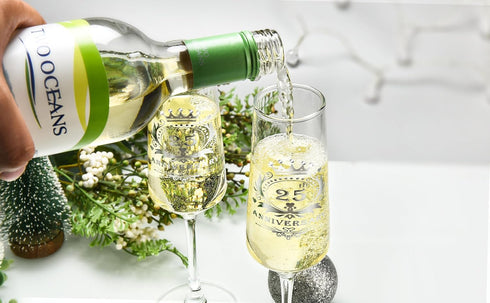 25th Wedding Anniversary Champagne Flutes Gift